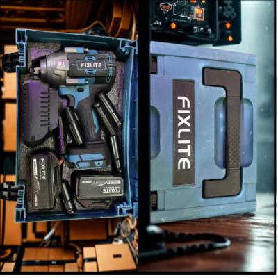 دريل + طقم مفكات كهربائية FIXLITE – 6 قطع